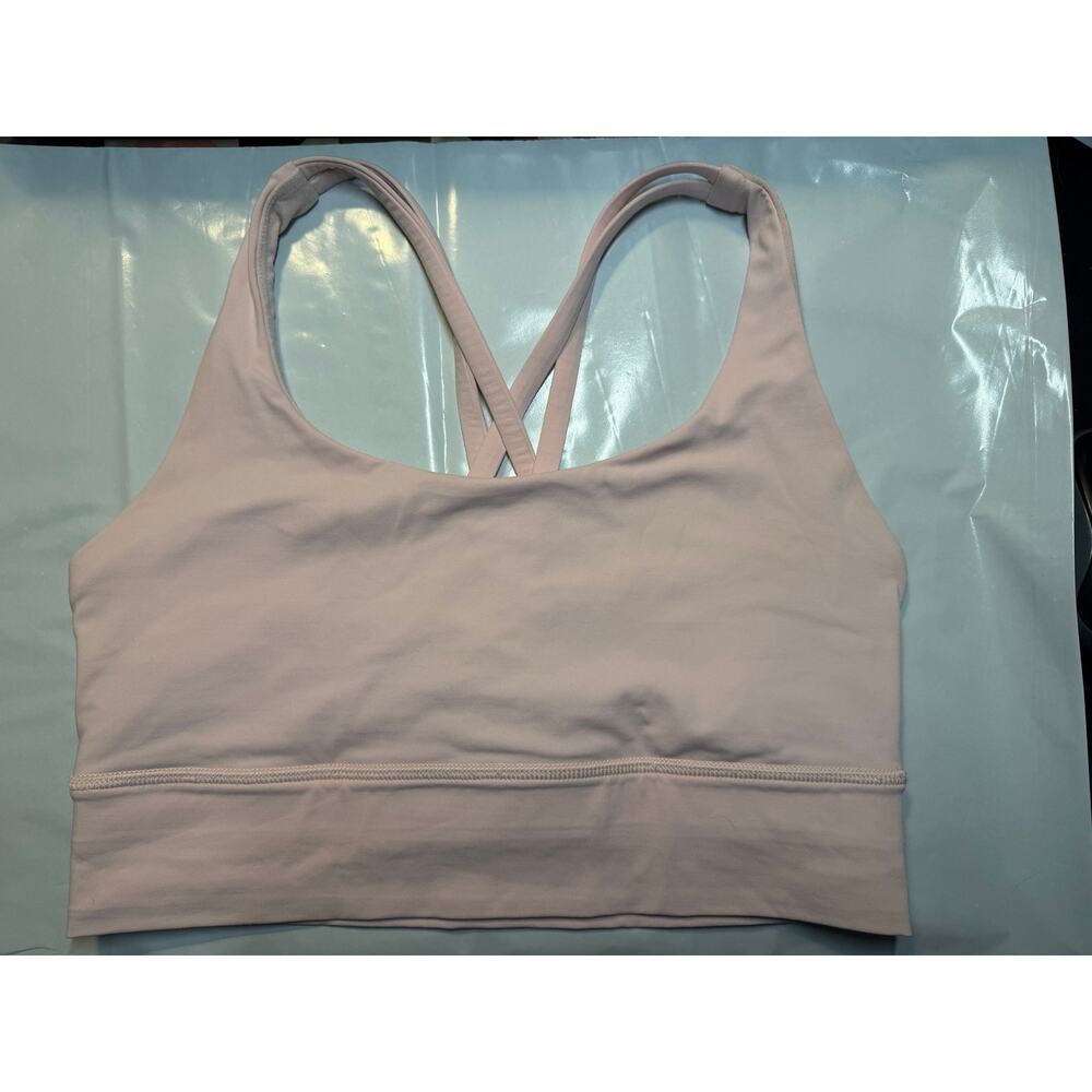 lululemon Free To Be Moved Bra Size 8 Quicksand Porcelain Pink Strappy